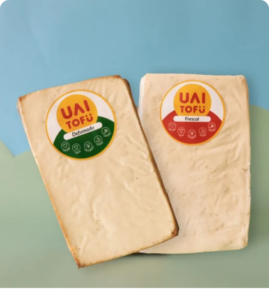 Uai Tofu Defumado 1kg Organico Soja Queijo Vegetal Vegano