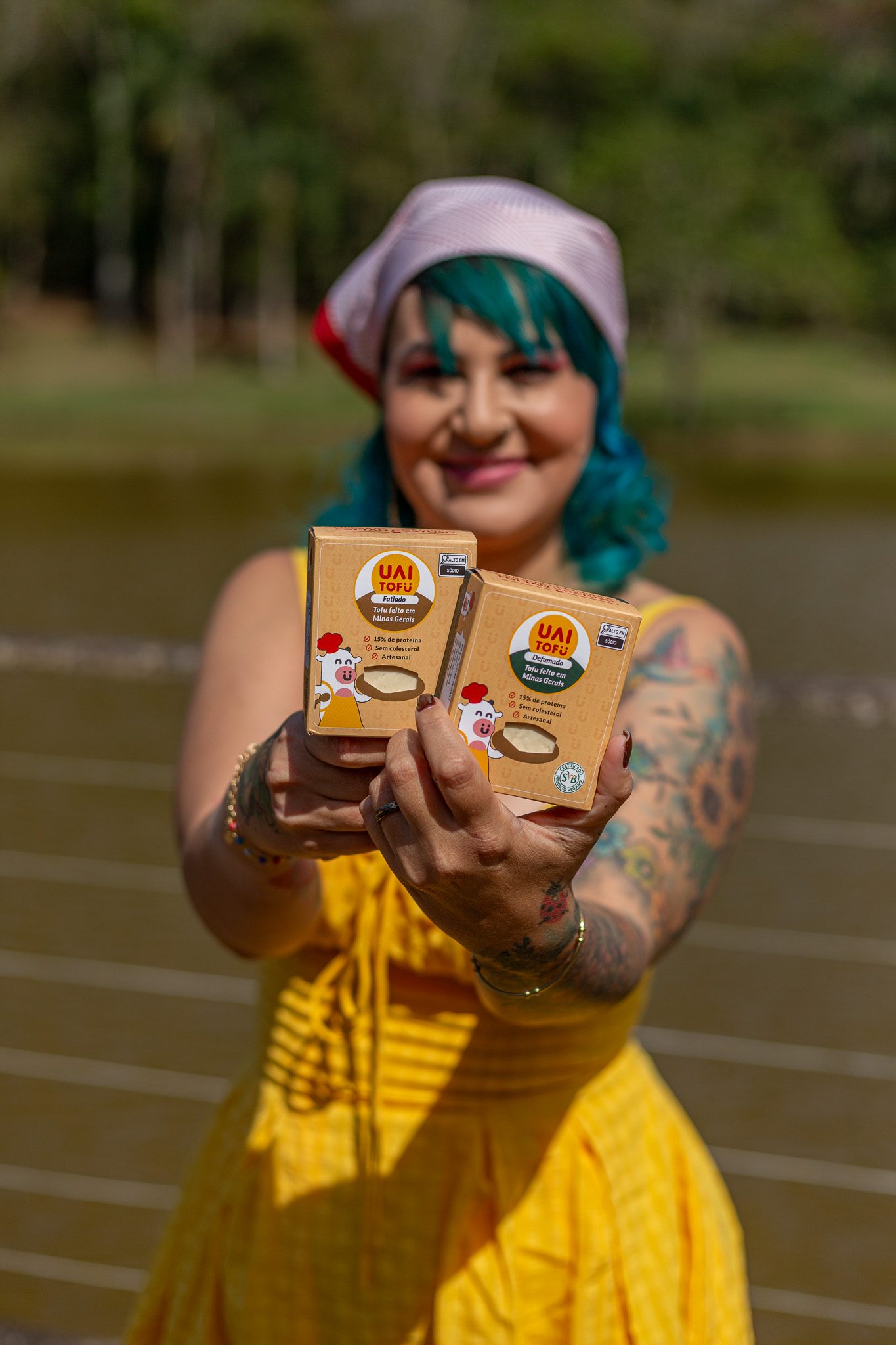 Dupla: UAI Tofu Defumado Peça + UAI Tofu Defumado Fatiado